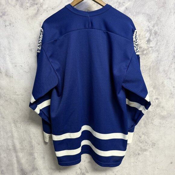 Vintage CCM Toronto Maple Leafs Jersey Mens Large Blue NHL 80s - Picture 2 of 16